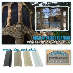 SCREENEZE® Arch System FLATBAR - 8 Ft Sticks for Porch Screening