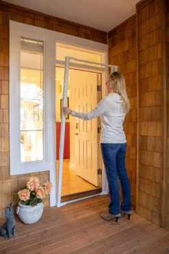 Genius® COOL Retractable Screen Door for Single Door - Easy Installation & Durable Design