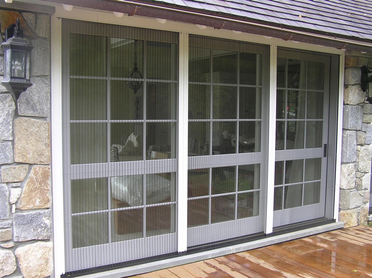 Sheer Classic 3-Panel Retractable Screen for Large Openings - Genius® Design