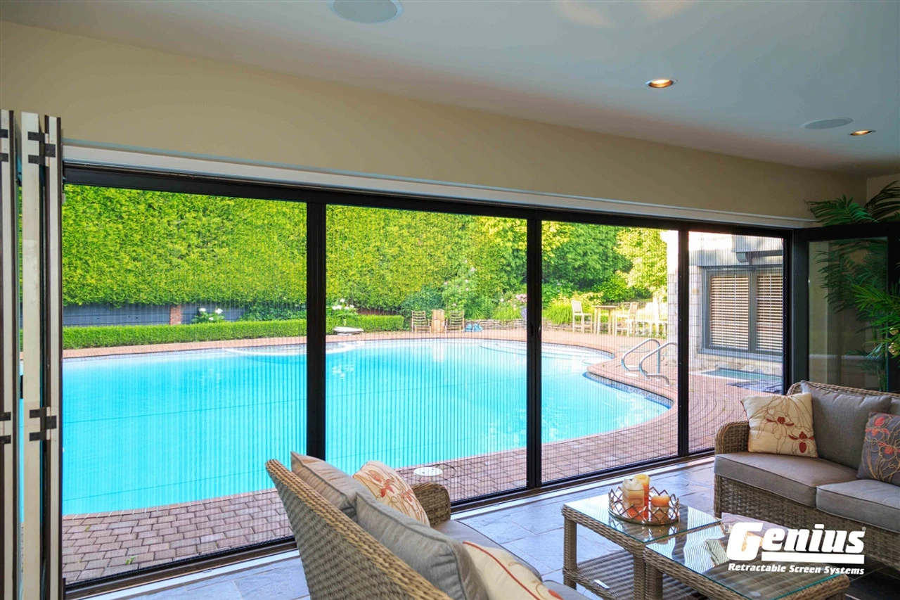 Sheer Classic 4-Panel Retractable Screen - GeniusĀ® for Large Openings